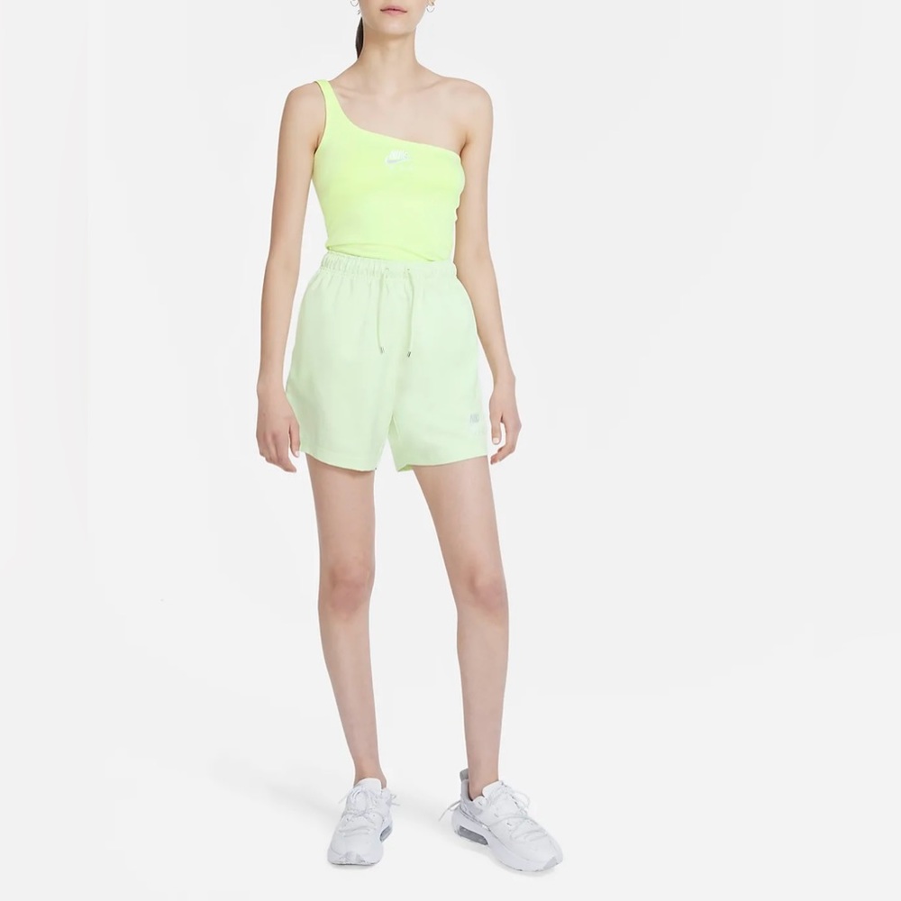 Nike Air Asymmetrical Women’s Crop Neon Lime Tank Top Size M NWT